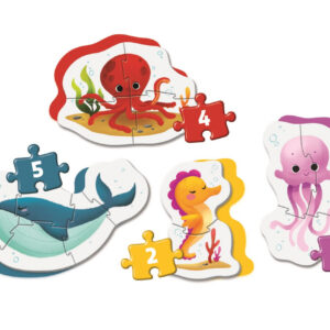 PUZZLE 2-3-4-5 MOJE PIERWSZE PUZZLE SEA LIFE ZWIERZĘTA MORSKIE