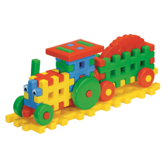 Klocki konstrukcyjne przestrzenne wafle Traktor farmera