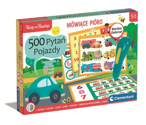 MÓWIĄCE PIÓRO DLA DZIECI 500 PYTAŃ POJAZDY CLEMENTONI