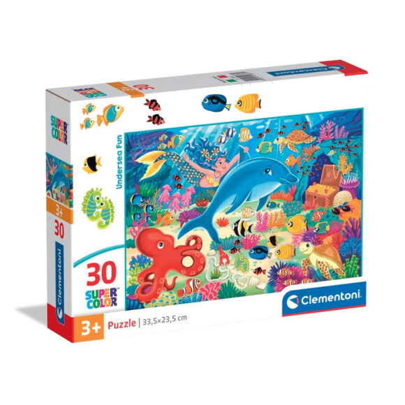PUZZLE 30 ELEMENTÓW  UNDERSEA FUN PODWODNY ŚWIAT CLEMENTONI