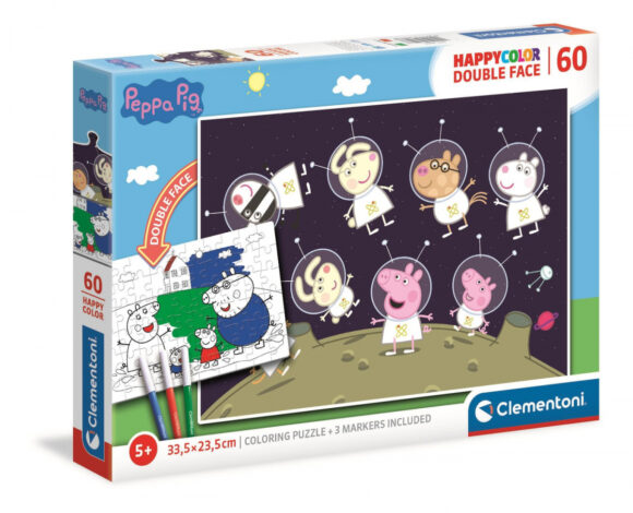 Puzzle 60 elementów Happycolor Swinka Peppa pig