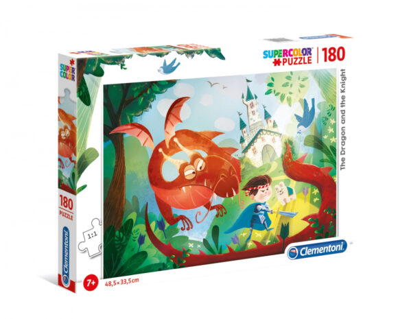Puzzle 180 elementów Clementoni The Dragon and The Knight Smok i Rycerz