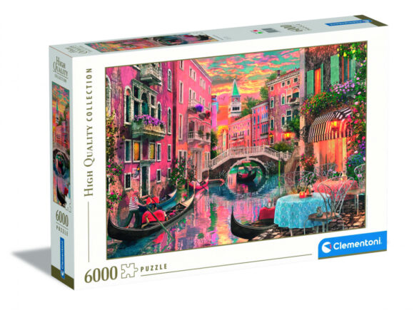 Puzzle 6000 el ementów HQ Venice evening sunset Wenecja Zachód Słońca