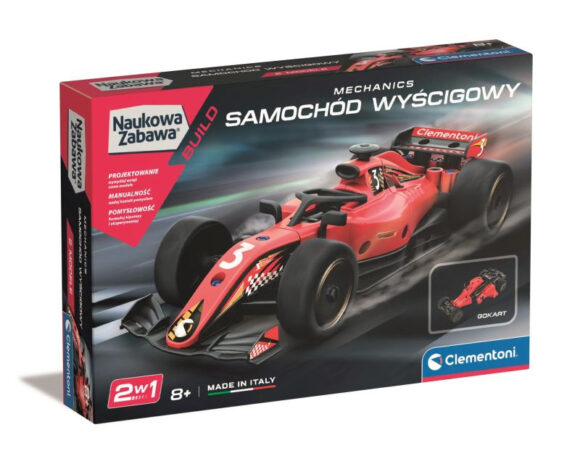 LABORATORIUM MECHANIKI - SAMOCHÓD WYŚCIGOWY FORMULA 1 NAUKOWA ZABAWA CLEMENTONI