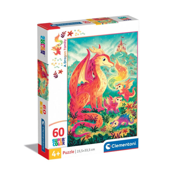 PUZZLE 60 ELEMENTÓW NOLI A DRAGON FAMILY SMOK RODZINA