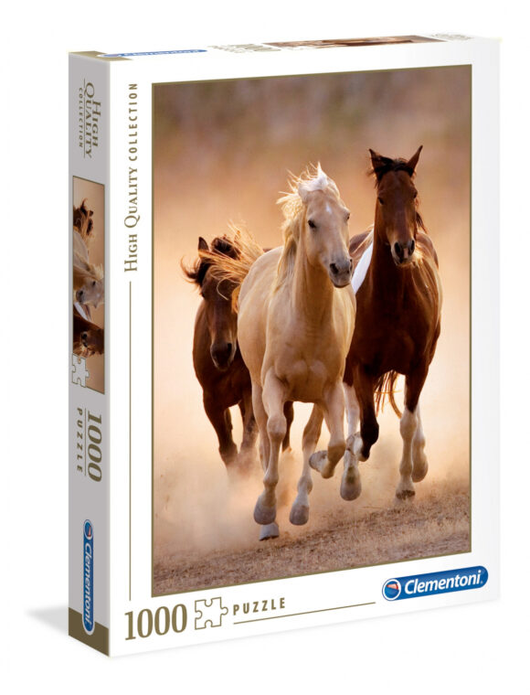 Puzzle 1000 elementów HQ RUNNING HORSES Galopujące konie