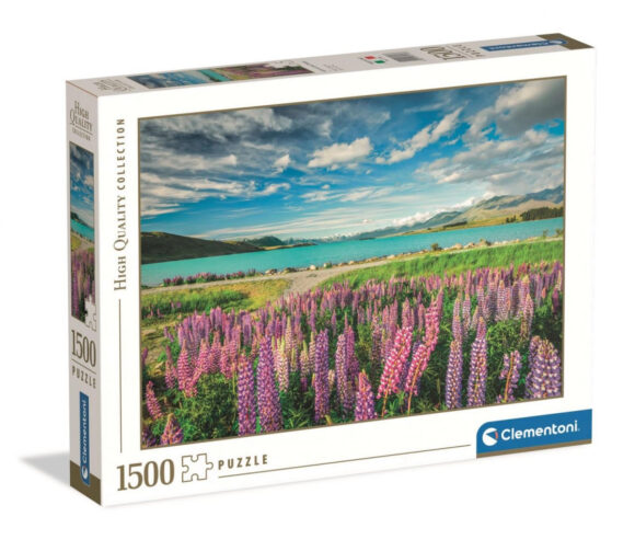 Puzzle 1500 elementów HQC LUPINS AT LAKE TEKAPO krajobraz Clementoni