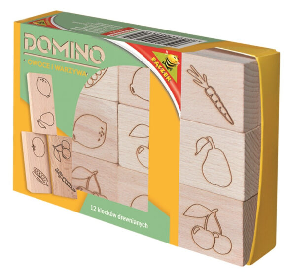Domino drewniane - owoce i warzywa Produkt Polski