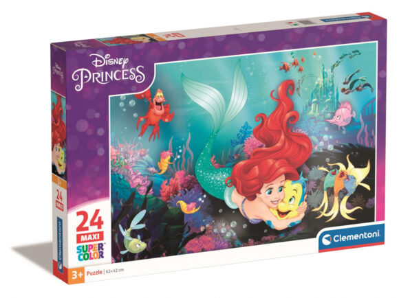 Puzzle 24 elementów MAXI  DISNEY PRINCESS LITTLE MERMAID Mała Syrenka