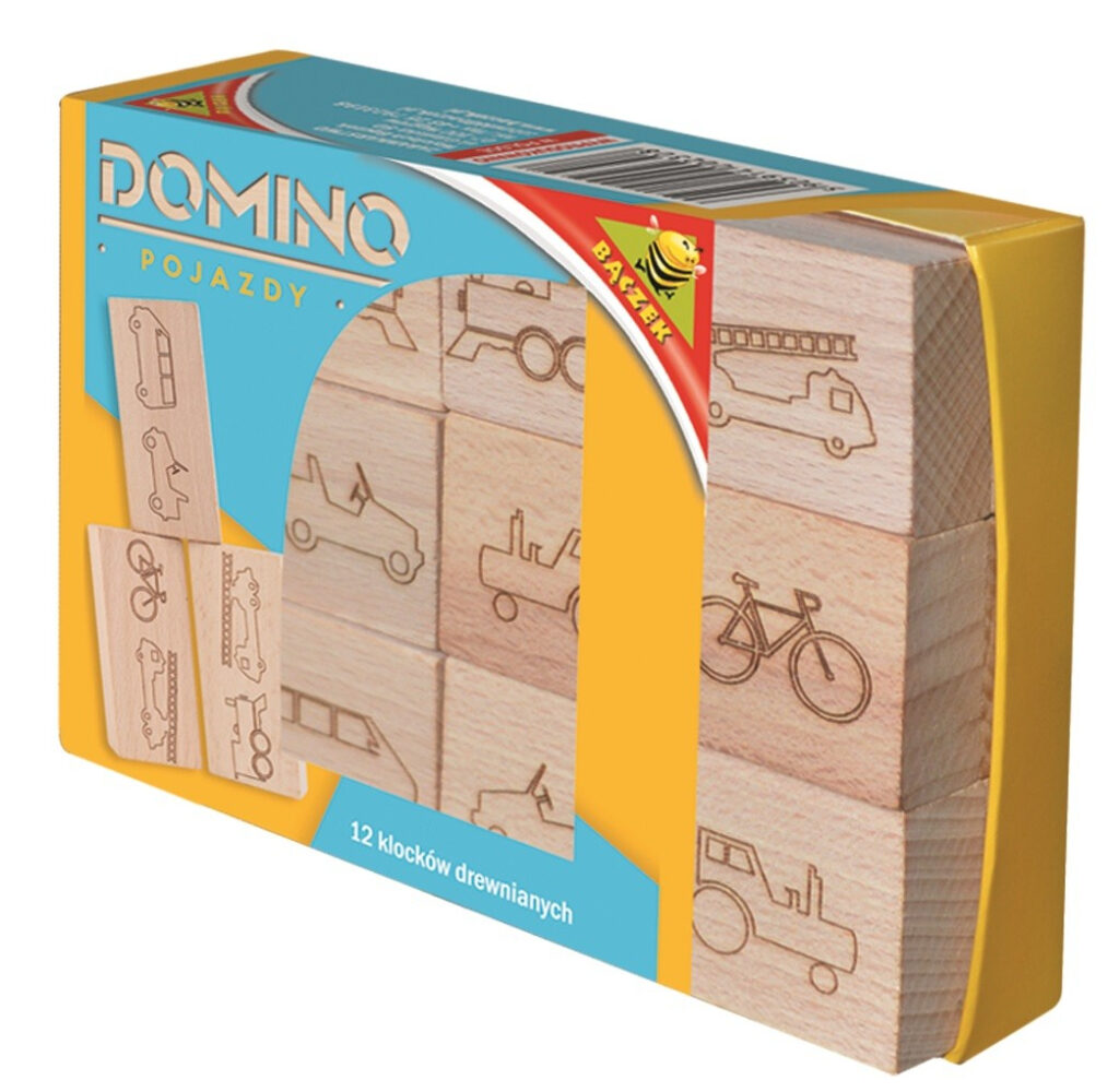 Domino drewniane - pojazdy Produkt Polski