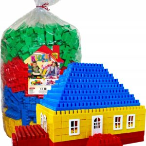 Klocki Plastikowe Mega Zestaw Duży 1200 ELEMENTÓW