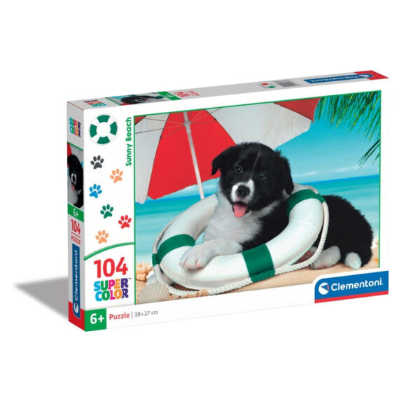 Puzzle 104 elementy NOLI SUNNY BEACH Szczeniak na plaży