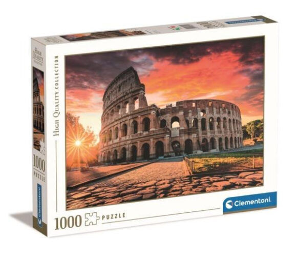 PUZZLE 1000 ELEMENTÓW HQC ROMAN SUNSET 2024 zachód Słońca Koloseum Rzym