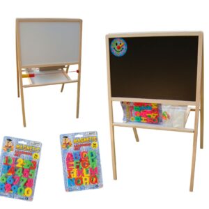 Tablica Dwustronna Magnetyczna + Czarna dla Dzieci Nauka Pisania Liczenia