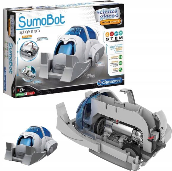 Mądry Robot Sumobot Pcha Skręca przed Przeszkodą Naukowa ZabawaClementoni