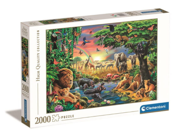 PUZZLE 2000 ELEMENTÓ HQC THE AFRICAN GATHERING SAFARI AFRYKA